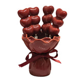 Maxbell Fruit Fork with Holder Ceramic Storage Jar Creative Salad Forks Set for Cake Red Jar