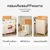 156L Foldable Storage Box with casters, Large Capacity Organizer Bin, hinged lid Front Opening PP Container for Clothes, Bedding, Toys, Bedroom Blue Solid