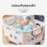 Children's Toy Storage Box with casters, 6L Capacity, Cute Pig Design