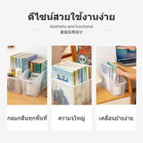 Large Capacity Under Desk Storage Box, PP Organizer with Open Design, Movable & Lightweight for Books and Supplies Medium White