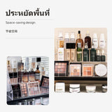 Acrylic Tiered Cosmetic Organizer, Layered Storage Rack for Lipstick, Perfume & Palettes S 3L U Grid 2Pk