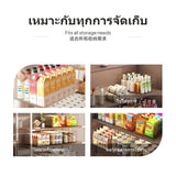 Rectangular PET Storage Box, Transparent Organizer with Handle for Kitchen & Desk Medium 1 Pack