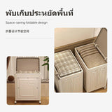 Foldable Laundry Basket with casters, Large Capacity Storage Box, Perfect for Bathroom & Bedroom Milk Coffee Large