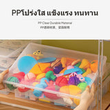 Flat Under Bed Storage Box, super sleek Organizer, Transparent Stackable Clothes Container, Easy reach for Bedroom & Sofa 6000ML 1 Pack