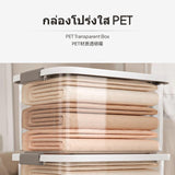 Large Transparent Storage Box with Handle, 25L Plastic Organizer for Clothes & Toys Extra Large