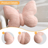Maxbell Butterfly Shaped Throw Pillow Gift Comfortable Cute for Indoor Bed Work Room Pink