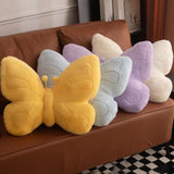 Maxbell Butterfly Shaped Throw Pillow Gift Comfortable Cute for Indoor Bed Work Room Yellow