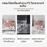 3-Tier Transparent Makeup Organizer, PET Desktop Storage Rack for Eyeshadow Palette, Lipstick, Vanity Cosmetic Holder Large 3 Layer