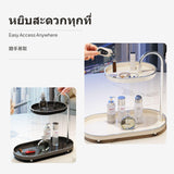 Multitier Cosmetic Organizer, Vanity Storage Rack, Acrylic Makeup Tray, Modern Minimalist for vanity table, Entryway and Bathroom Marshmallow 2L Cream