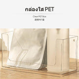 Multifunctional Transparent Storage Box, Face face covering Organizer, Wall-Mounted & Desktop, Bathroom Vanity Cabinet Fridge Cosmetic Holder Countertop 6 Pack