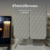 Tri-Fold Makeup Mirror, Ivory ivory Vanity Table Mirror, Adjustable Desk Shell Design, Magnifier No-Light