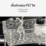 3-Tier Acrylic Cosmetic Organizer, Water Ripple Storage Rack, Vanity & Bathroom Shelf 2 Tier Transparent