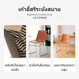 4-Pack Stackable polypropylene Dining Chair, Modern Nordic design, Ergonomic support, Armless Meeting Chair, ivory/Orange/Black/Light Gray Light Gray