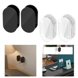 Maxbell 2Pcs Acrylic Adhesive USB Cable Winder Organizer Multipurpose Fit 3ft Cables Black