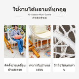 Single rocking chair Chair, sturdy Wood & Handwoven Rope, Indoor Outdoor, Nordic design