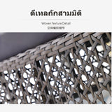 Single Suspended Seat oval Chair, Wicker Hanging Basket for Balcony, Outdoor Patio & Garden, Comfortable padding