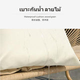 2-Seater Outdoor hanging seat Chair, Galvanized Steel Frame, Waterproof tan seat pad, Patio Garden Balcony Bench