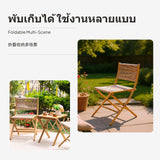 3-Piece Folding Patio Table and Chair Set, Balcony Outdoor Bistro Furniture, Portable Tea Set for Garden & Small Spaces