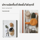 5-Pack Hat Organizer Rack, Iron Wall Mount, No-Drill Door Hook, Japanese design