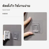 10-Pack Strong sticky Wall Mounted Transparent Hook, No-Drill Bathroom Storage Rack, sturdy Duty Organizer for Shampoo, cleansing Wash, Kitchen & Bedroom