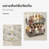 2-Pack Bathroom Shelf, Acrylic Corner Wall Mounted Organizer, No-Drill, Washstand Storage, Nordic Clear Gray Clear Triangle 1pk