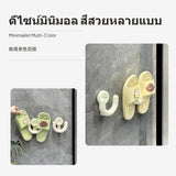 Bathroom Wall-Mounted Slipper Rack, No-Drill Suction Shelf, Shoe Organizer, Water-Draining Design, 1tier Plastic Holder