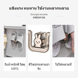 2-Pack Wall Mounted Slipper Rack, No-Drill Bathroom Organizer, U-Shape Water Draining, Cute critter Shoe Holder, Space Saving for Entryway