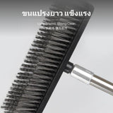 2-Piece Stainless Steel Wire Brush, Long Handle Outdoor Floor Scrubber, Adjustable sturdy Duty Cleaning Brush 390cm Rod+20cm Brush