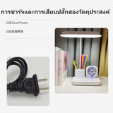 light-emitting diode vision Protection Desk light, Rechargeable & Plug-in, Student Study, Pen Holder, Alextension Clock Orange Plugin 3-Color Bulb