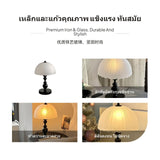 Vintage Table light, Adjustable light-emitting diode, Roman pillar, Glass Shade, Bedroom Decor 3-Color Adjusting 9W