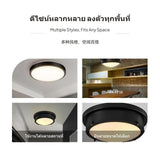 light-emitting diode โคมไฟเพดานสไตล์อินดัสเทรียลวินเทจ ทรงกลม สำหรับห้องนั่งเล่น ห้องนอน ระเบียง Black Double Alu #1 34cm