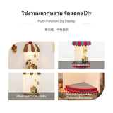 โคมไฟติดผนัง 90 องศา, ไฟตกแต่งมุม, ไฟ light-emitting diode ชาร์จได้, สำหรับห้องนั่งเล่น ห้องนอน เด็ก, ดีไซน์ศิลปะ, ติดตั้งง่าย Beige Brown 12.5x9.2x26cm