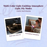 Car interior light-emitting diode mood light, contactless control night light, portable connector tester. White 2 pcs