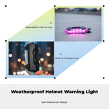 Light-emitting diode helmet light, rechargeable, waterproof warning, night riding Velcro 10 sets other