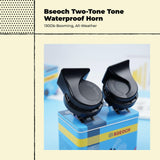 Car Coil Horn, 12V/24V Waterproof, High and Low Tone, Super Piercing, Universal Fit Horn Relay 24V