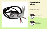 Waterproof Stainless Steel Button, Motorcycle Horn, Spotlight Control, Outdoor Modification Double hole L-shape 60cm