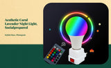 Light-Emitting Diode Night Light, Color-Changing Plug-In Ambient Light, coral Lavender, Bedroom Decor 16-color Remote 15W