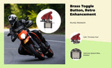 Brass Toggle controller, Universal Motorcycle Handlebar, On-deactivate, 22mm Mount Electroplated 3-Position