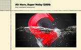 Super noisy Car Horn, 12/24V, Universal Fit, Waterproof, double Tone Red 24V with relay