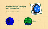 Light-emitting diode mini night light, rechargeable, remote-controlled, cabinet accent White 4 Lights 1 Remote