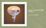 Light-emitting diode bathroom heat, explosion-resistant, E27 base, energy-saving, suitable for home use. Silver 11.5x15cm