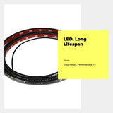 Vehicle light-emitting diode Running Board Light, Golden Ice Turquoise, Waterproof, Sequential White 3pcs Set