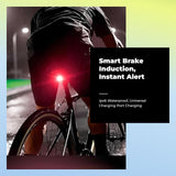 Bike, Smart Brake Sensing, high-lumen, Universal Serial Bus Rechargeable, Waterproof Colorful Brake Sensing