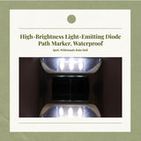 Solar route marker, Red cyan Flashing Light, Cast Aluminum, Waterproof, Outdoor Warning White 10.3*10.3cm