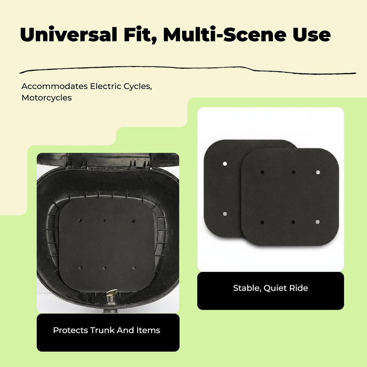Motorcycle Trunk Absorbent Mat, Sponge Pad, Universal Fit, Noise-Reducing Pad 3 pcs other