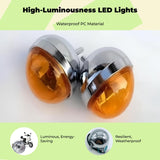 Electric Scooter Headlight, Rear rear light, light-emitting diode Turn flasher Assembly, Waterproof, sturdy Transparent Front Turn Signal
