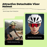 Bike Helmet, street terrain Cycling Helmet with snap-on Goggles, Adult Men Women, Breathable Lightweight, Adjustable Fit, Safety Protection M #130 Yellow Blue