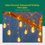 Solar String Lights, Waterproof Outdoor Globe, Patio Garden Decoration Crystal Ball Warm Plug-in 600x60cm