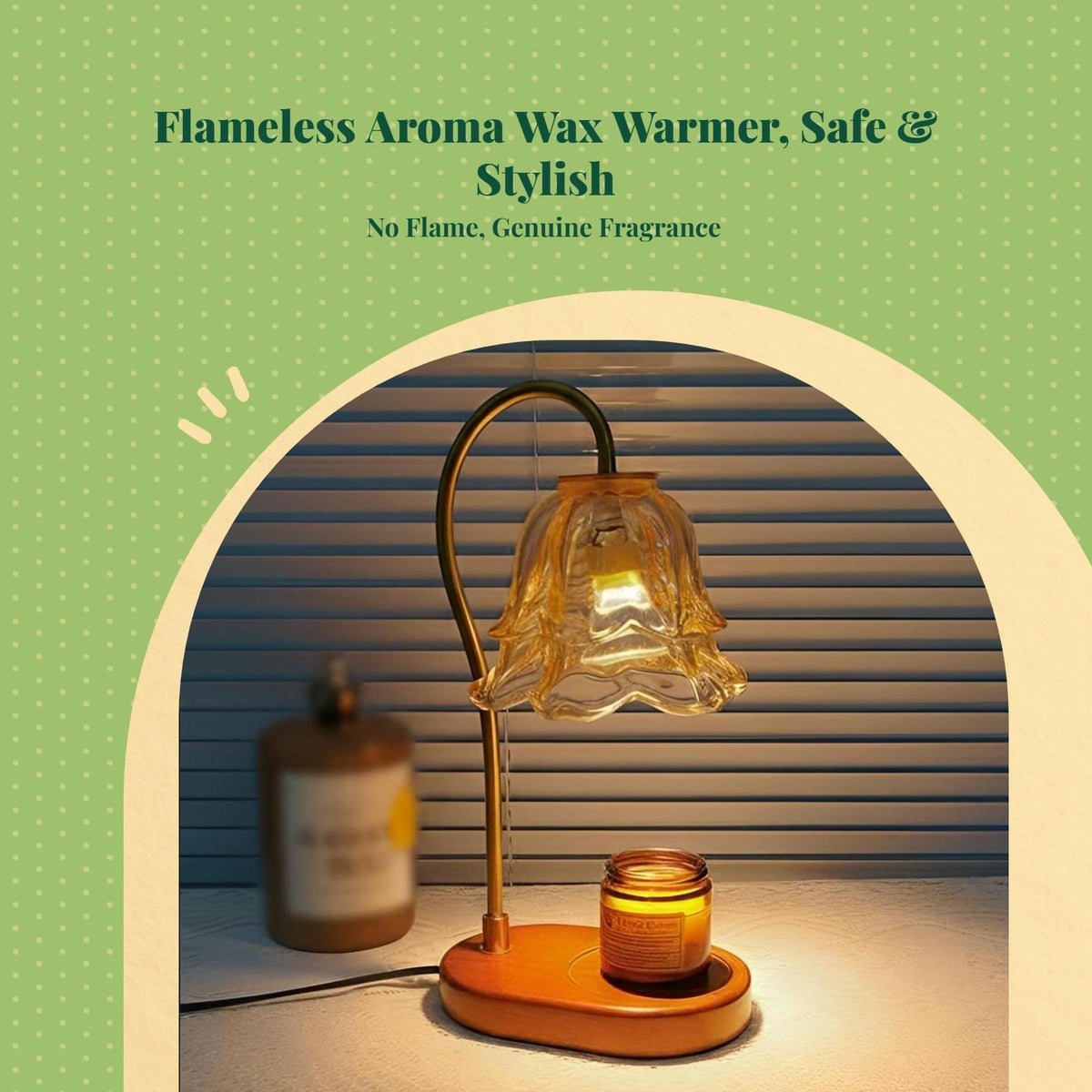 Aroma Wax Melting Light, Retro Bedside Table Lamp, Dimmable Night Light, Bedroom Decor Gradient Stepless Dimming