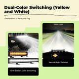 Lighting Strip Bar, All-Terrain Vehicle Driving Light, Waterproof ring Ring, 12V 24V With Remote 81cm 140W